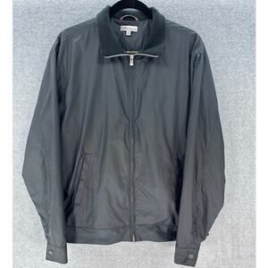 Peter Millar Men's sz M Hartford Black Golf Full Zip Jacket Windbreaker
